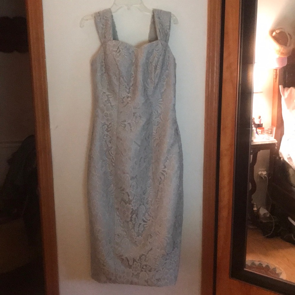 Lace Gray Dress for mother of the Bride